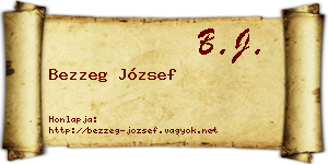 Bezzeg József névjegykártya