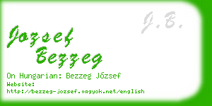 jozsef bezzeg business card